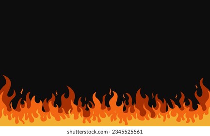 flat cartoon burning flame background