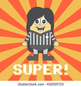 flat cartoon character