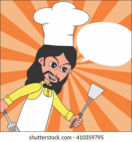 flat cartoon character
