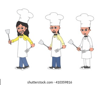 flat cartoon character
