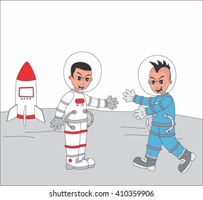 flat cartoon character
