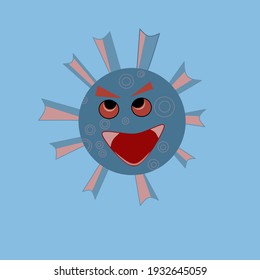 flat cartoon corona virus character collection