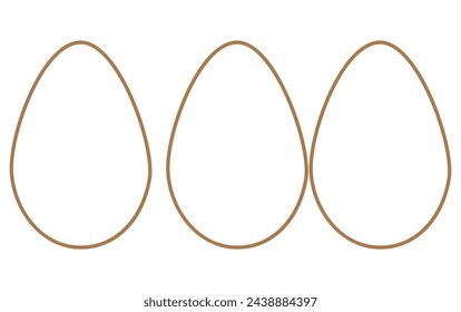 Flat Cartoon Easter Eggs Collection. Simple Design Elements for Easter.