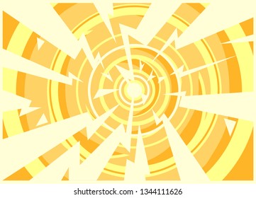 Flat cartoon electric splash, explosion, vector illustration