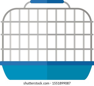Flat Cartoon Hamster Cage Icon