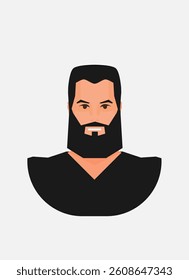 Flat cartoon hipster character, vector illustration