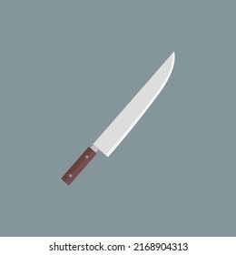 cuchillo kithen de estilo caricatura plana