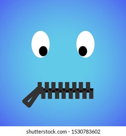 Flat cartoon style. Square emoji. Face funny backgound. Vector illustration