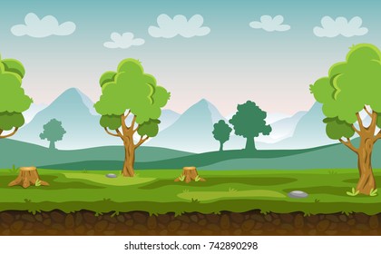Un paisaje sin fisuras, con árboles, colinas y montañas como telón de fondo para su juego