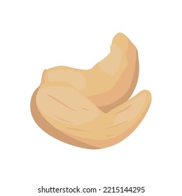 flat cashew seed design over white