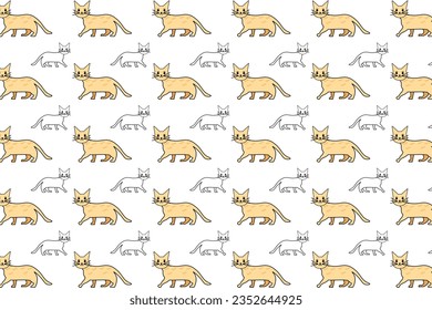 Flat Cat Animal Pattern Background, can be used for business designs, presentation designs or any suitable designs.