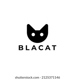 flat cat simple  logo design