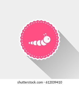 Flat caterpillar icon 