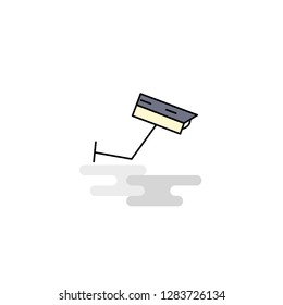 Flat CCTV  Icon. Vector