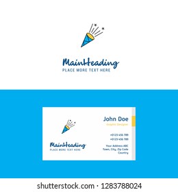 Flat Celebration pop Logo and Visiting Card Template. Busienss Concept Logo Design