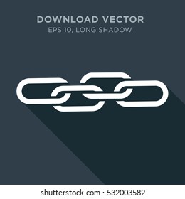 Flat chain icon illustration isolated vector sign symbol