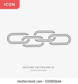 Flat chain icon illustration isolated vector sign symbol