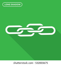 Flat chain icon illustration isolated vector sign symbol