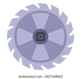 Flat chainsaw blade for cutting. flat illustration.