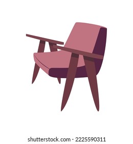 flat chair design over white