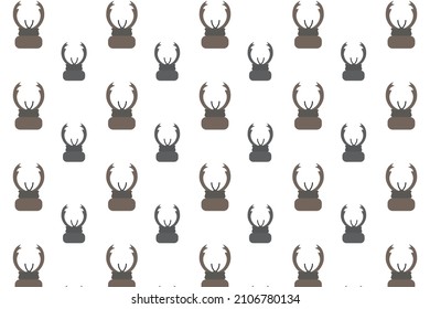 Flat Chalcosoma Head Pattern Background