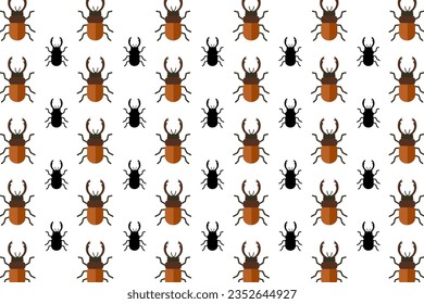 Flat Chalcosoma Insect Pattern Background, can be used for business designs, presentation designs or any suitable designs.