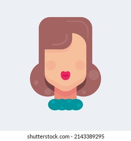 Icono de avatar de carácter plano. Graciosas ilustraciones vectoriales brillantes.