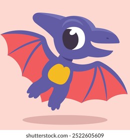 flat character cute dinosaurus illustration