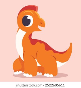 flat character cute dinosaurus illustration