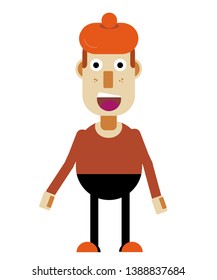 flat character design illustrator,personality for animation work