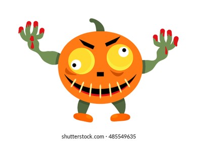 flat character to Halloween in cartoon style. vector illustration to demonstrate how easy