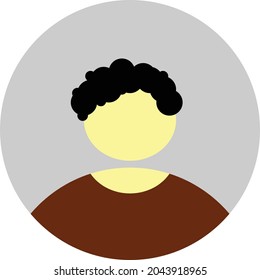 flat character icon vektor design use for account profile