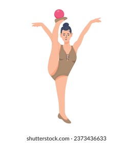 Flat character illustration depicting rhythmic dance 