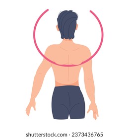 Here’s a flat character illustration of male gymnast 