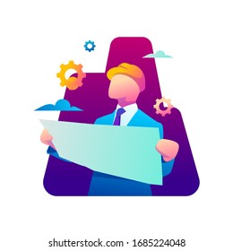 flat character illustration modern design templates for business finance and marketing 