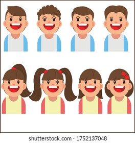 flat character illustration vector editable