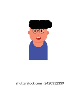 Carácter plano aislado en fondo blanco,ilustración vectorial eps 10 