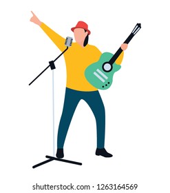 Flat character of  musician