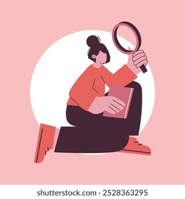 flat character vector education illustration