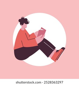 flat character vector education illustration