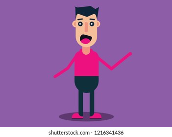Flat Character, You Can use easy way, Character in flat design style isolated. Flat character cartoon vector illustration.