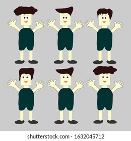 Flat characters can be used for animated videos and cartoons