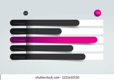 Flat chart, graph. Simply color editable. Infographics elements.