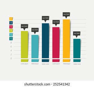 Flat Chart, Graph. Simply Color Editable. Infographics Elements.