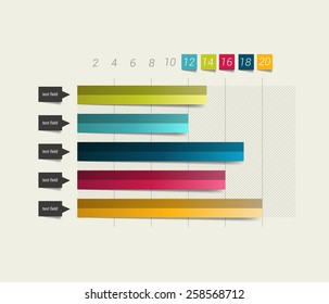 Flat chart, graph. Simply color editable. Infographics elements.