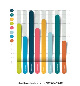 Gráfico plano, gráfico. Simplemente editable en color. Elementos de infografía.