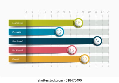 Flat chart, graph. Simply color editable. Infographics elements.