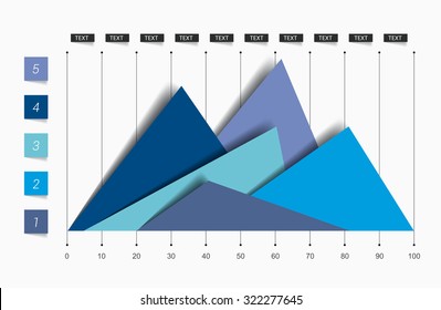 Flat chart, graph. Simply color editable. Infographics elements.