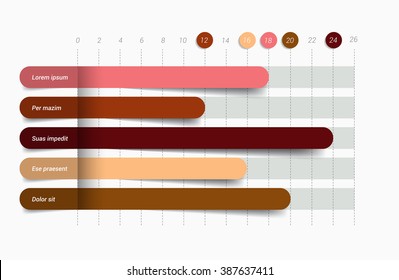 Flat chart, graph. Simply color editable. Infographics elements.