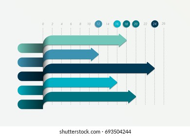 Flat chart, graph. Simply color editable. Infographics elements.